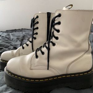 White platform doc martens